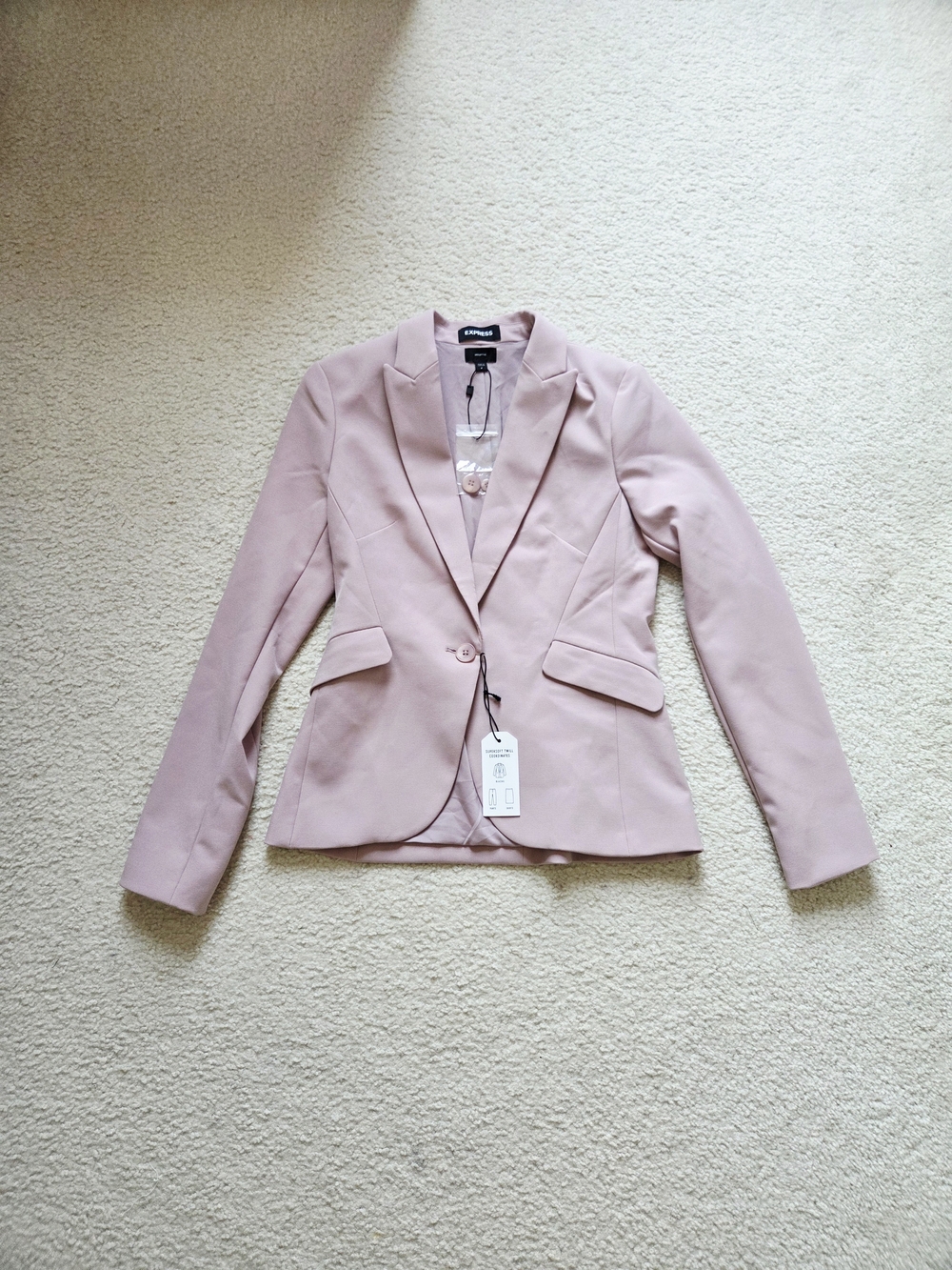 Express Women's Blush Pink Tailored Blazer